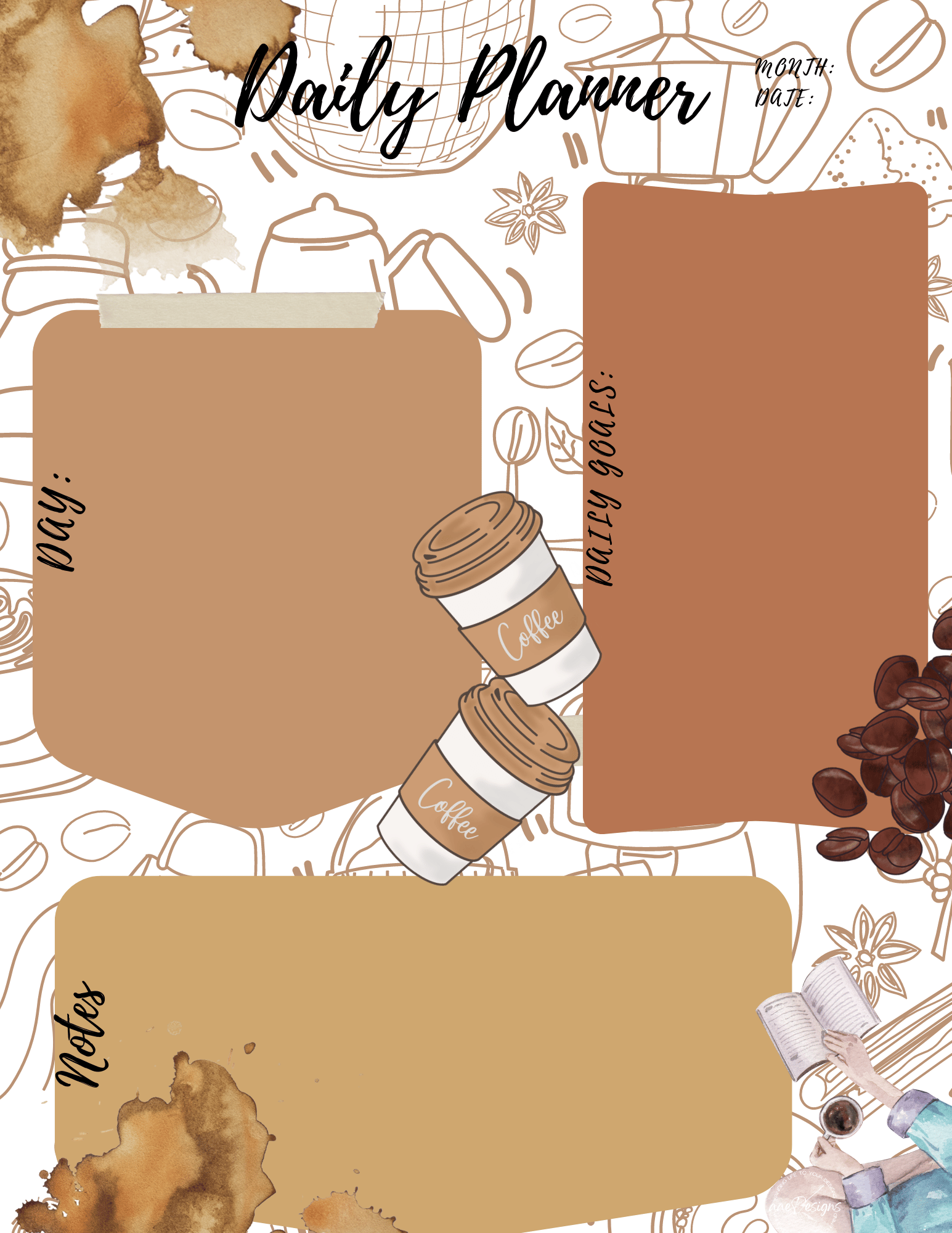 Coffee Theme Planner To Do List 3 Piece Set Payhip coffee-theme-planner-to-do-list-3-piece-set-payhip