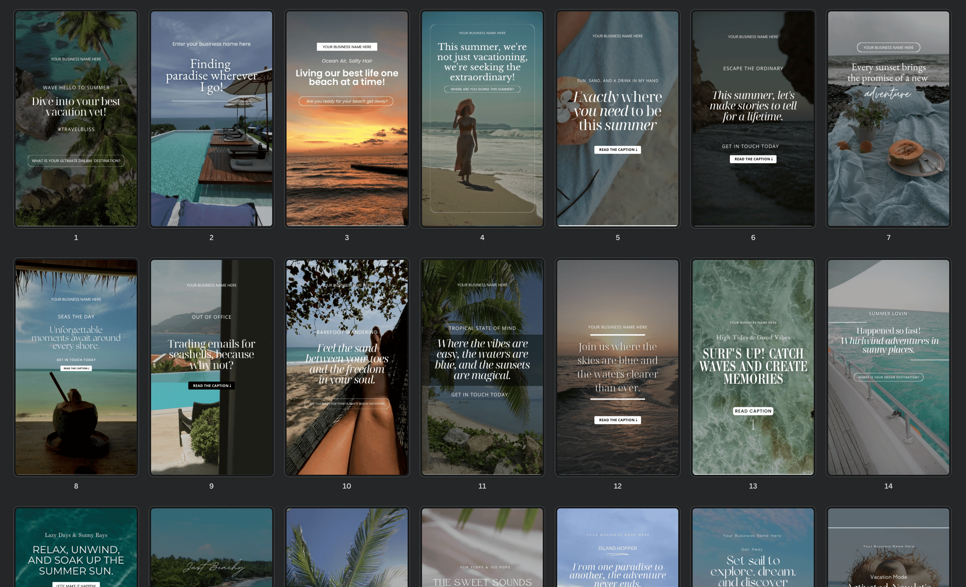 Mini Summer Template Bundle - Payhip