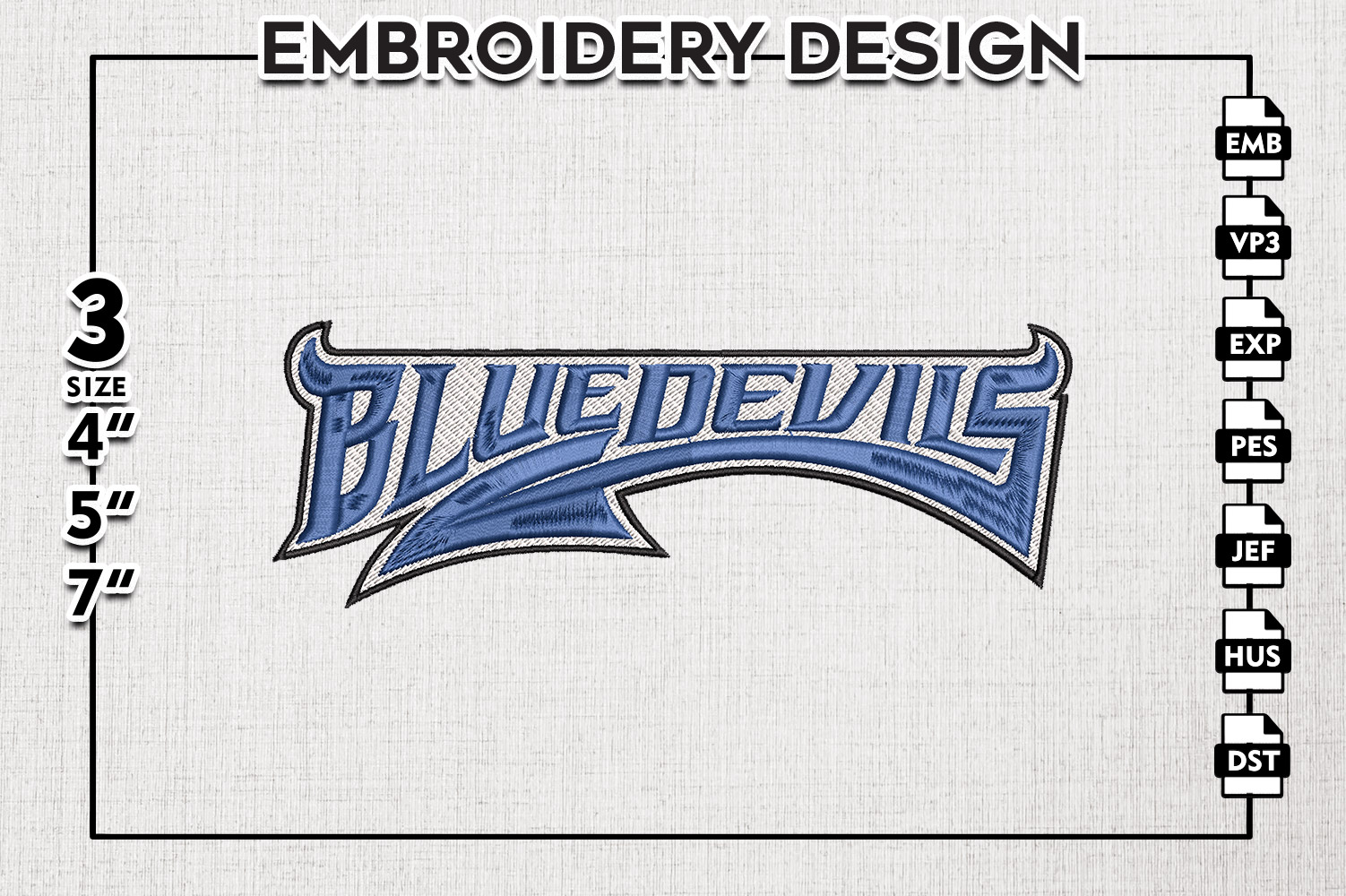 Duke Blue Devils NCAA Writing Logo Emb Files, NCAA Duke Blue Devils ...