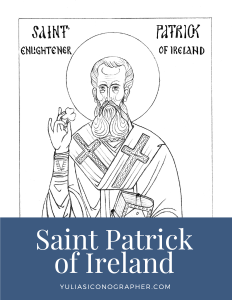 Saint Patrick Enlightener of Ireland Orthodox Christian Faith Icon Iconography
