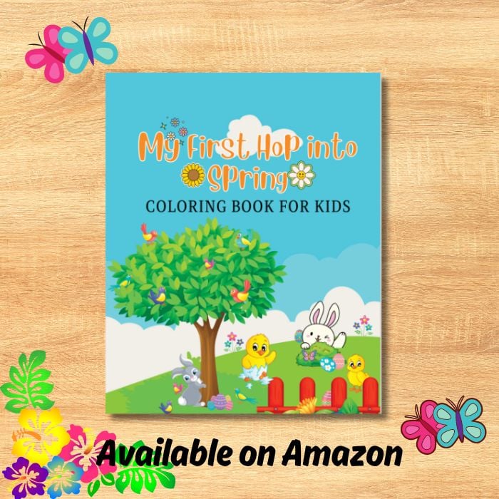 My First Hop into Spring Coloring Book for Kids by Yanique Smith-Lyons available on Amazon