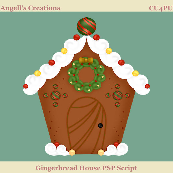 Gingerbread House PSP Script and Template
