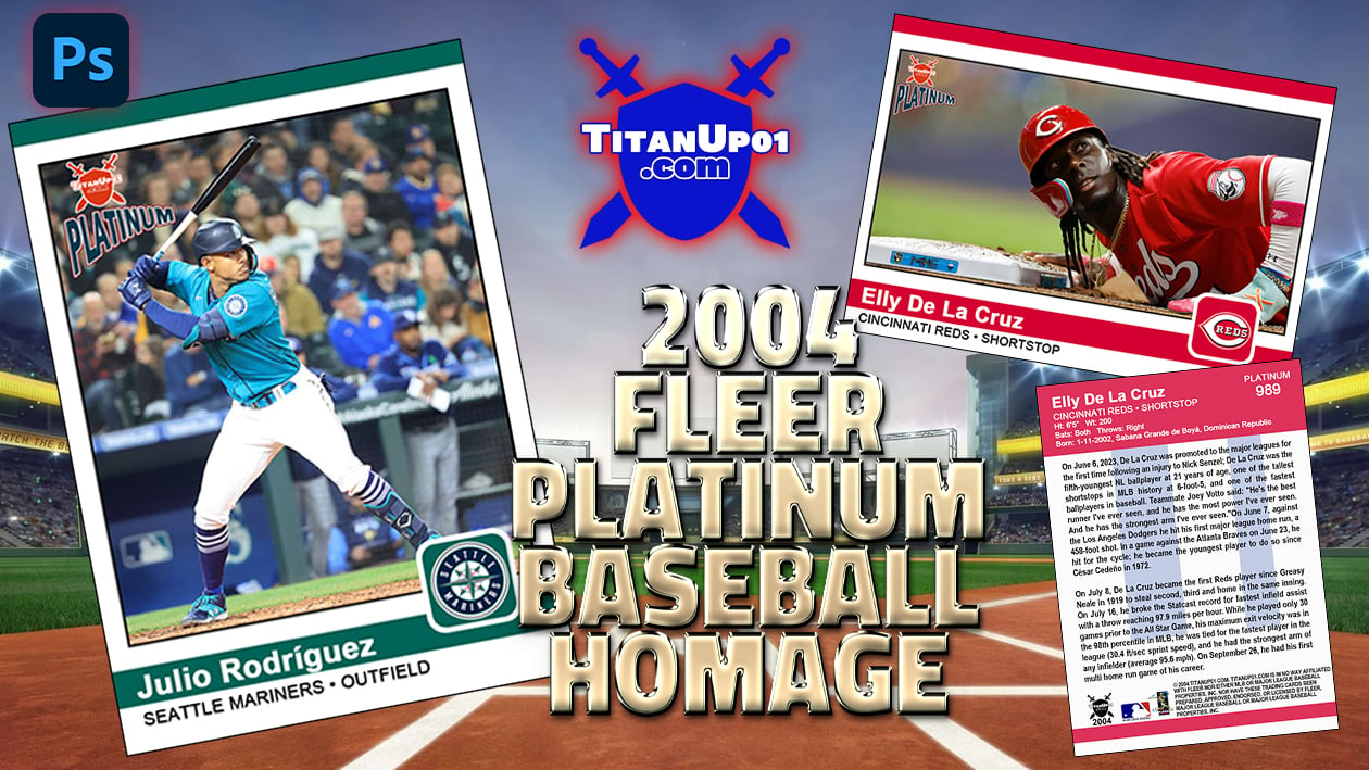 2004 Fleer Platinum Baseball Homage Photoshop PSD Templates