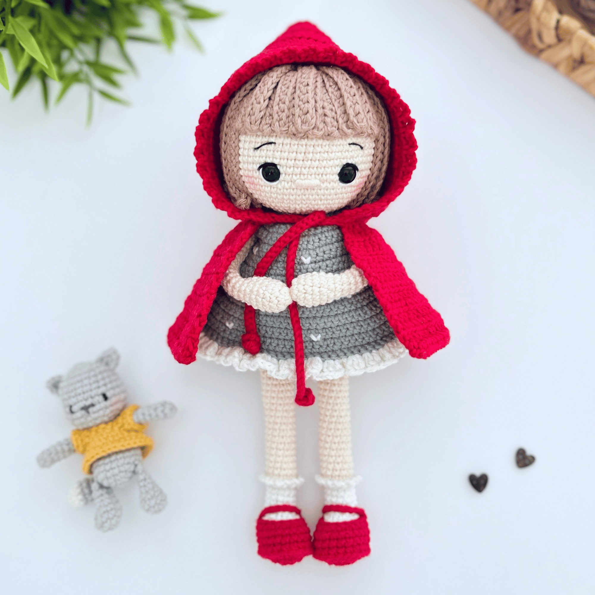 Oversized Little Red Riding Hood ❤️ Crochet Hood Little Red Riding Hood Cape Pattern main image 2