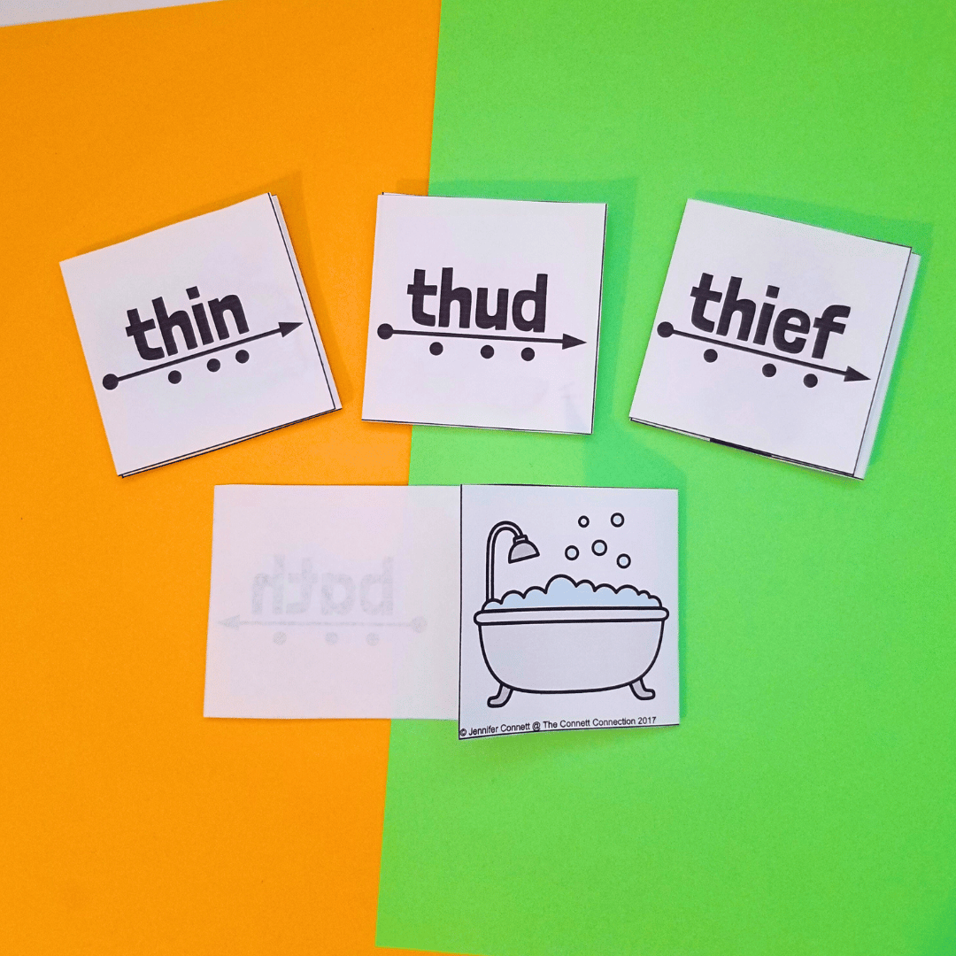 TH Digraph Read and Reveal Cards