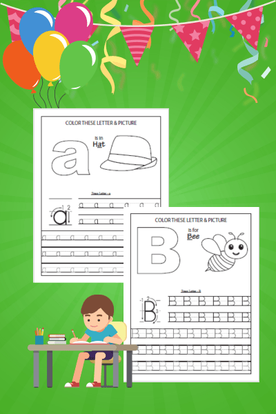 Letter Tracing and coloring for kids