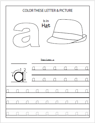 Letter Coloring and tracing