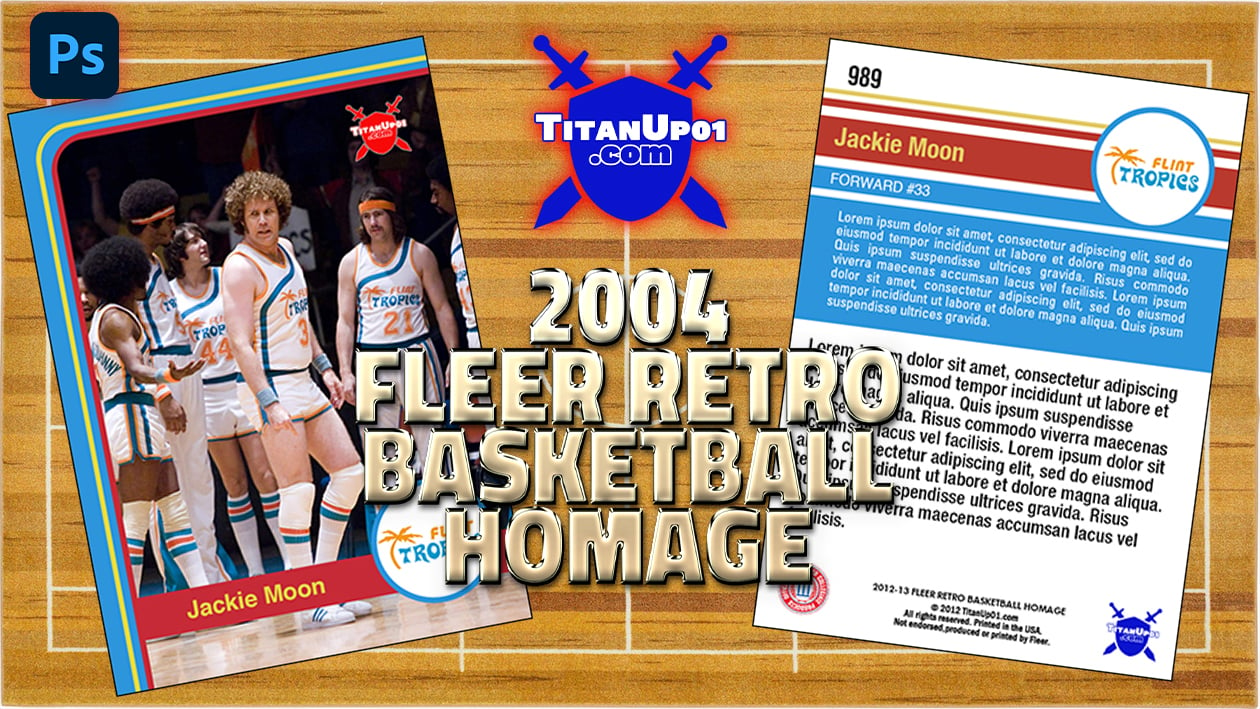 2012-13 Fleer Retro Basketball Homage Photoshop PSD Templates
