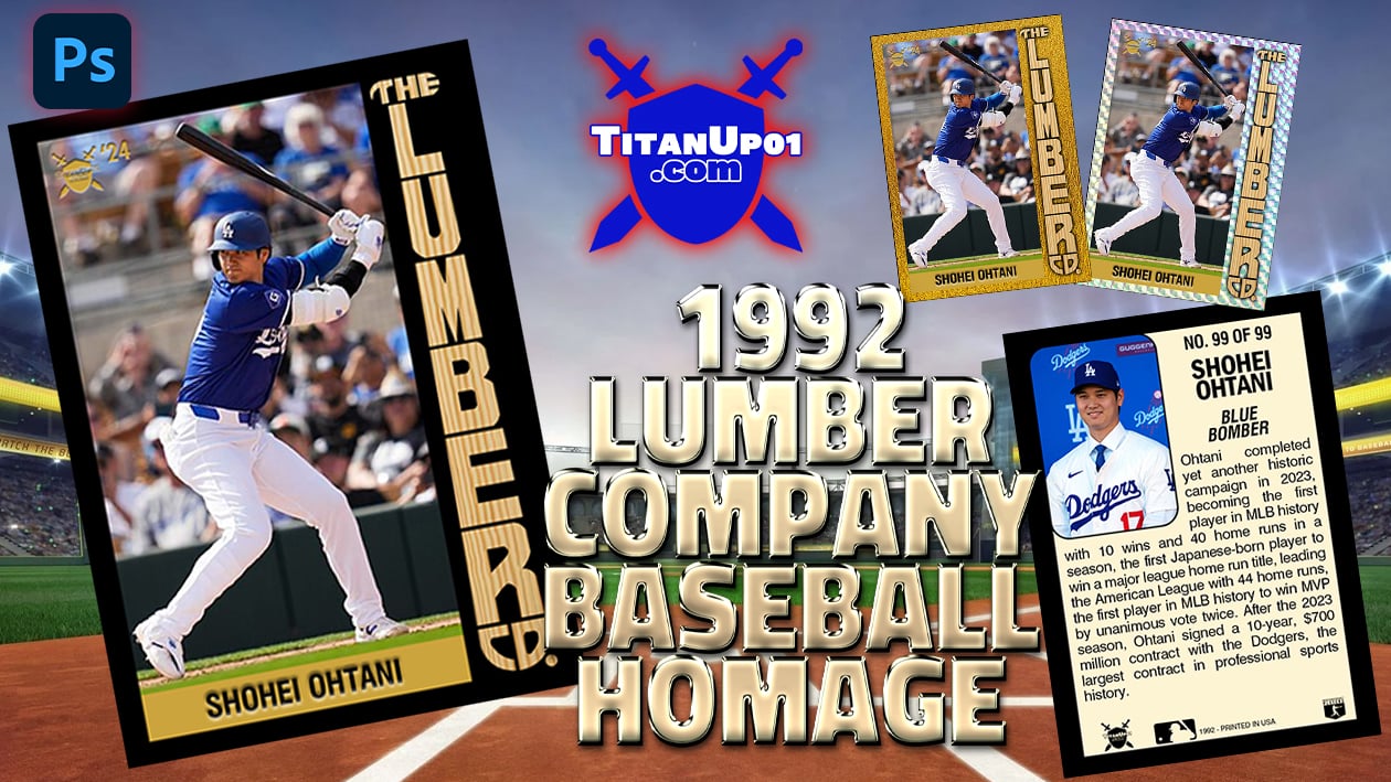 1992 Lumber Company Baseball Homage Photoshop PSD Templates