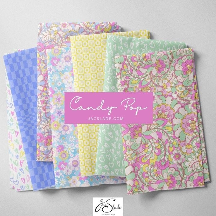 Candy Pop Florals by Jac Slade is a great range of quilting fabrics.