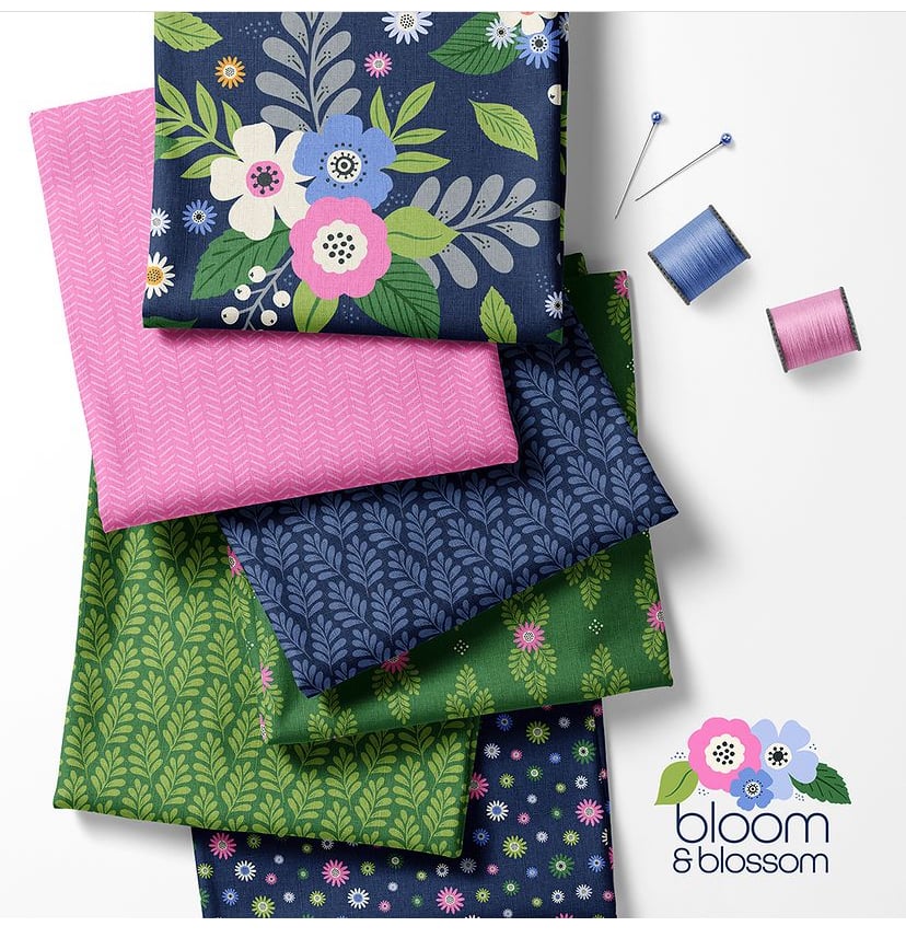 Bloom and Blossom is a beautiful fabric collection for quilting and apparel sewers