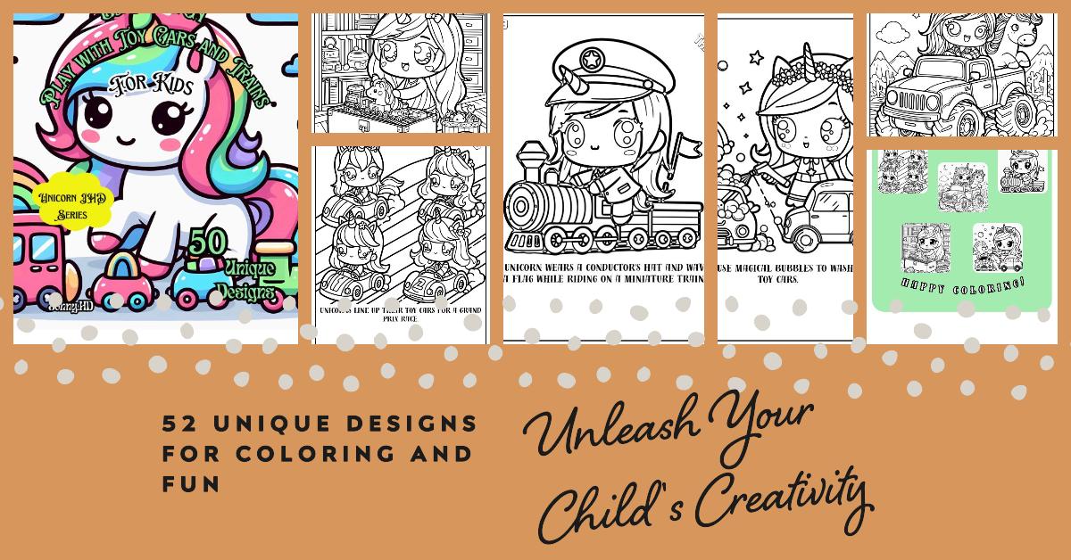 A4 An Miner Coloring Book Unicorn Play with Toy Cars and Trains For Kids-blog-post-banner