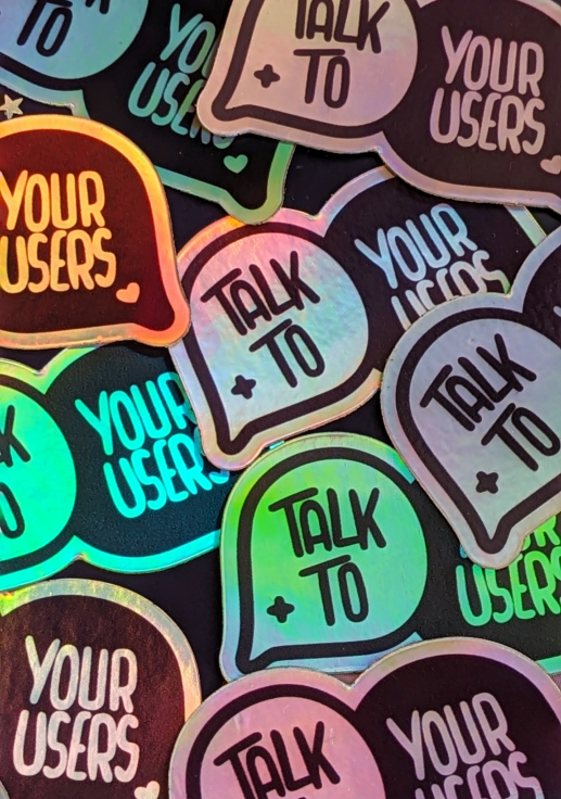 talk to your users stickers in speach bubbles