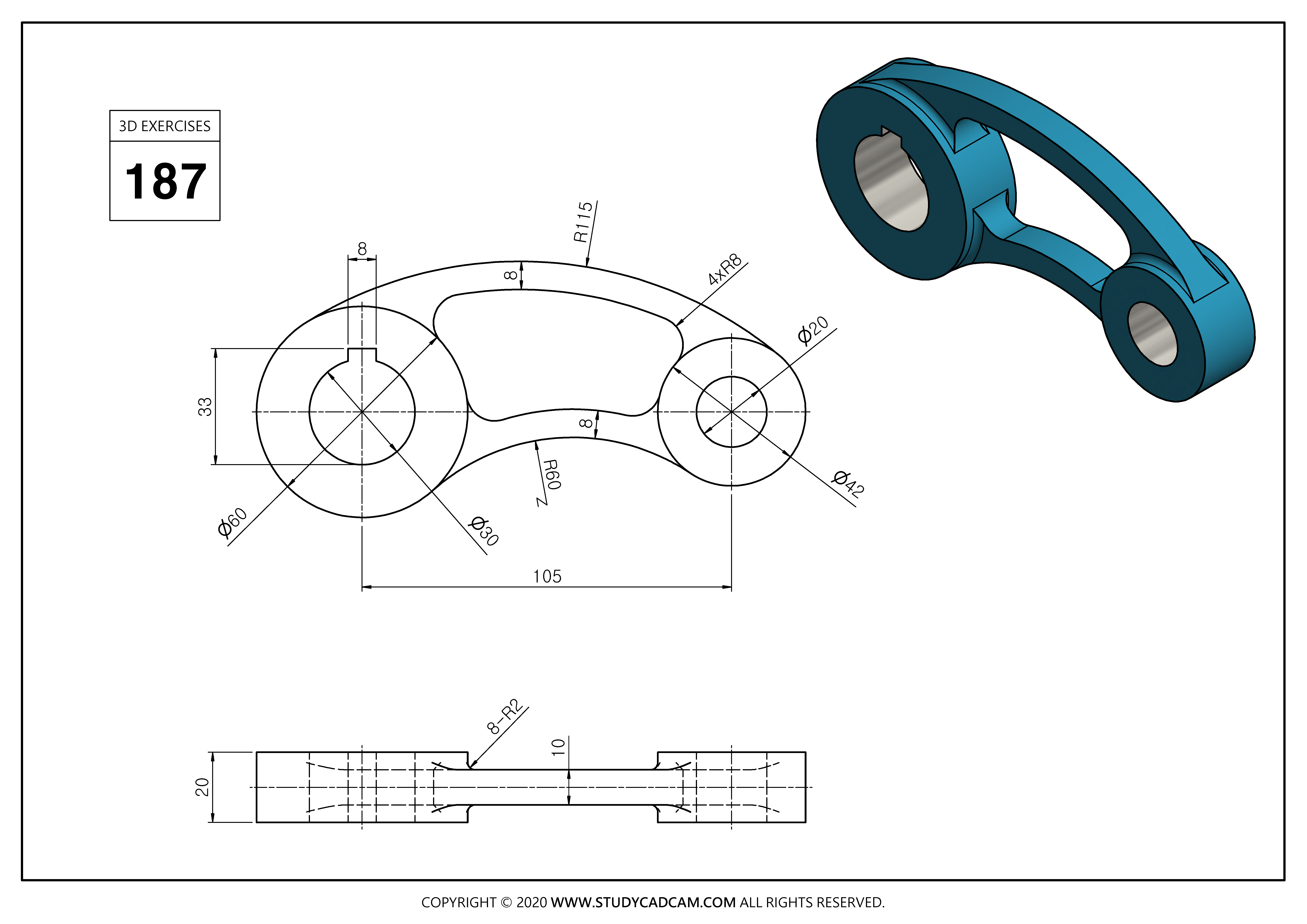 STUDYCADCAM 3D MODELING EXERCISES 187 (PDF) - Payhip
