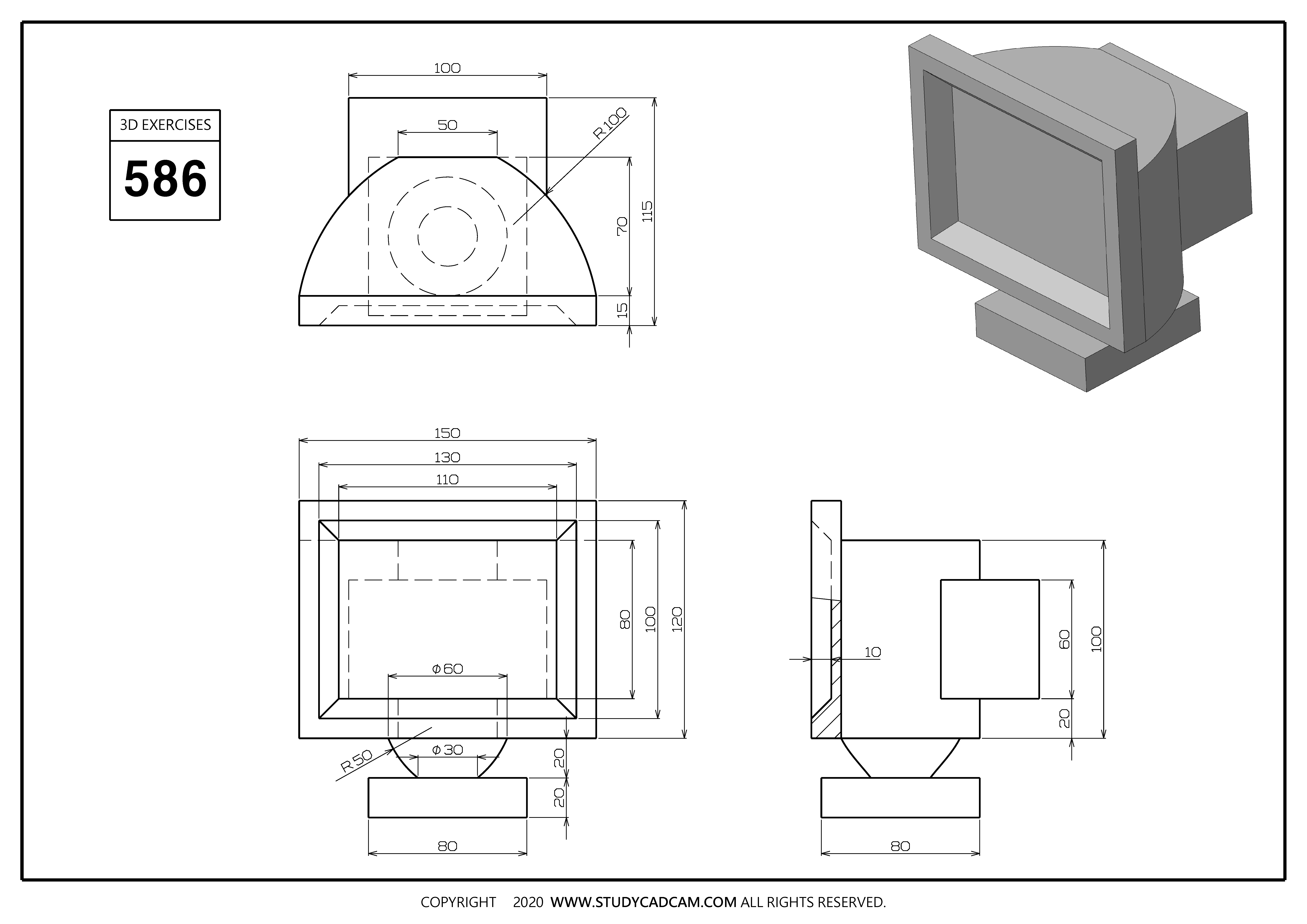STUDYCADCAM 3D MODELING EXERCISES 586 (PDF) - Payhip