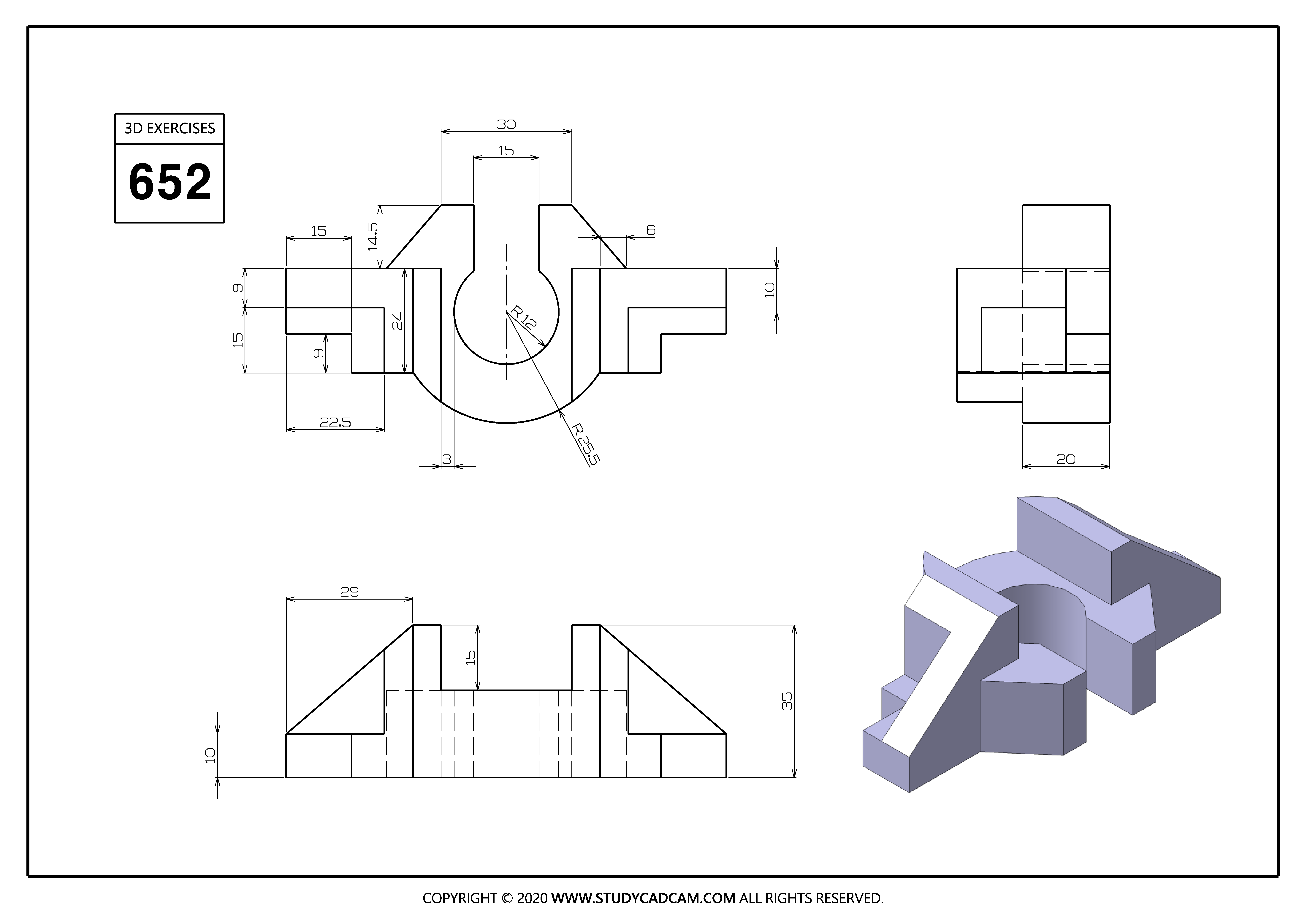 STUDYCADCAM 3D MODELING EXERCISES 652 (PDF) - Payhip