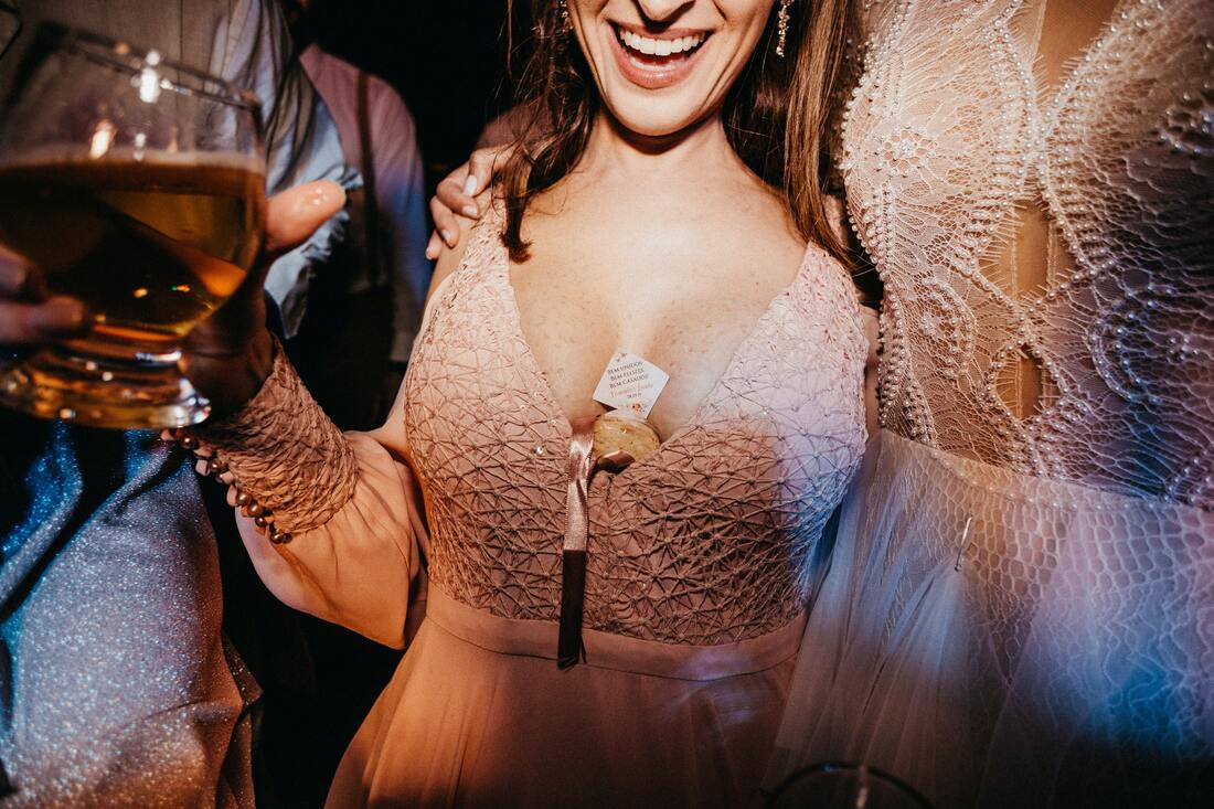 woman in a club holding a drink