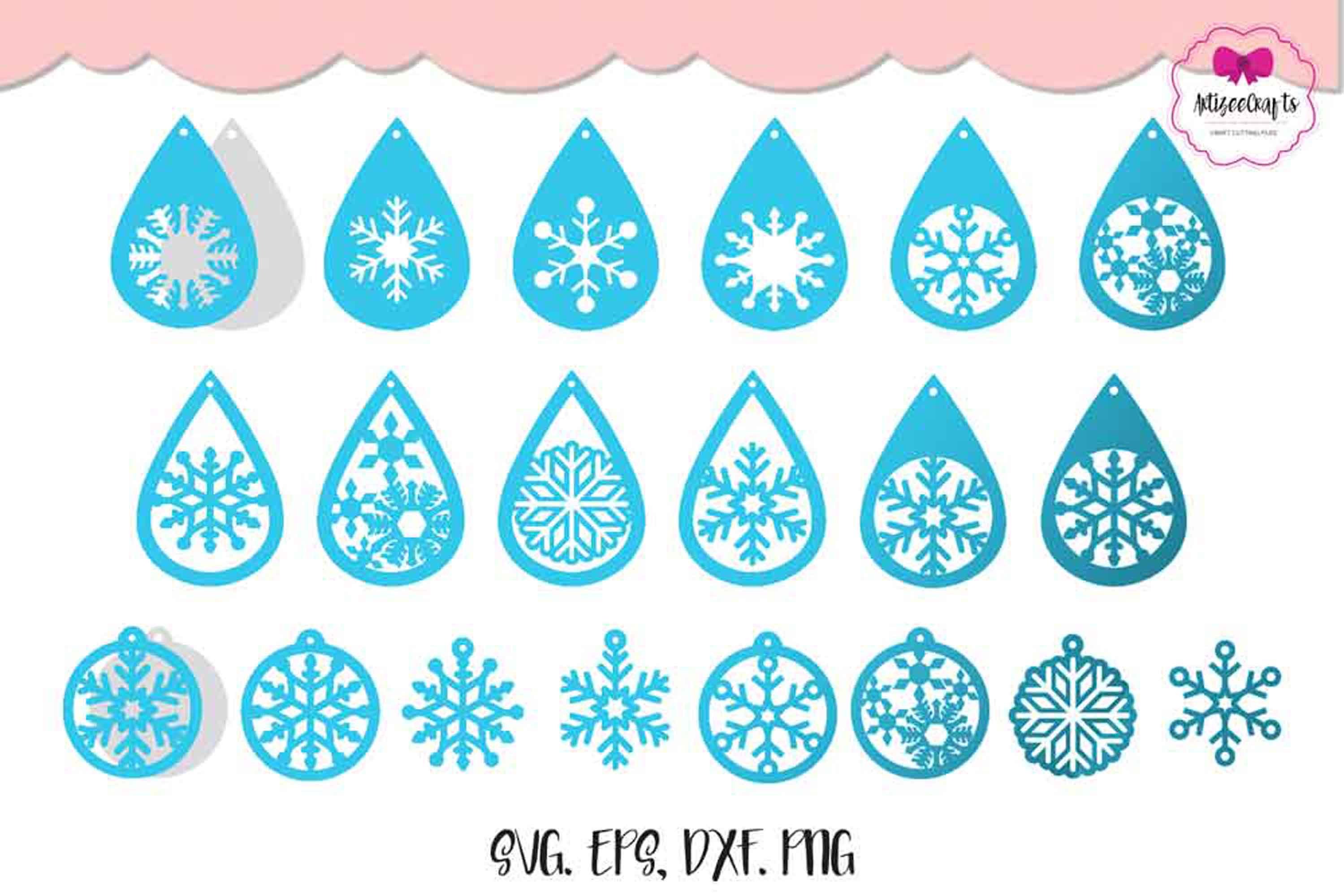 Snowflake Earring SVG|Wood Cut Earring|Glowforge Laser Cut - Payhip