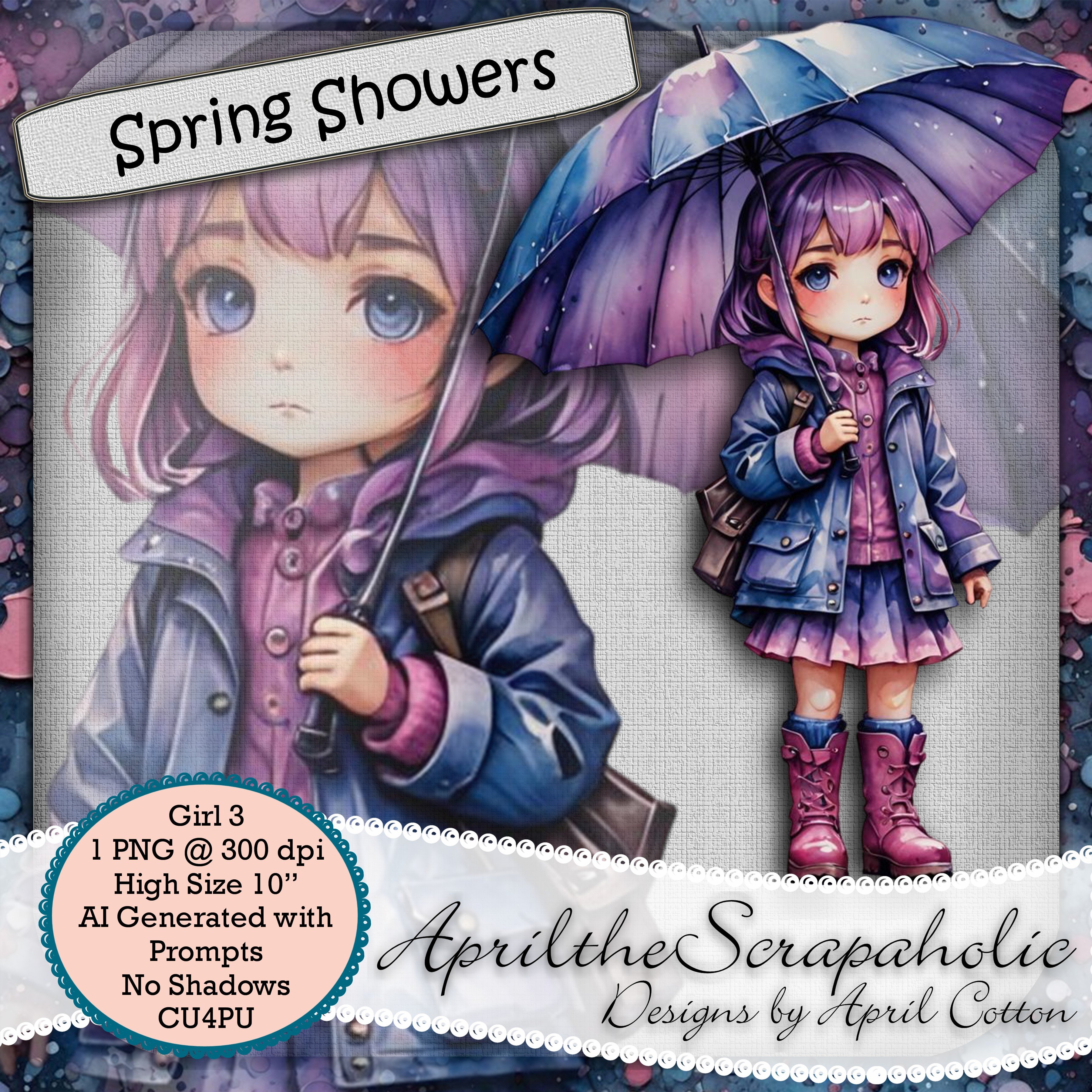 Spring Showers - Girl 3 - AICU - Payhip