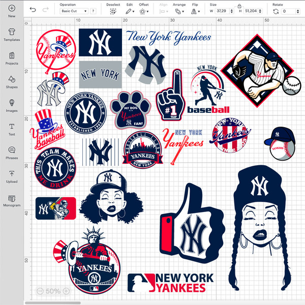 new york yankees svg vector cricut tshirt bundle baseball