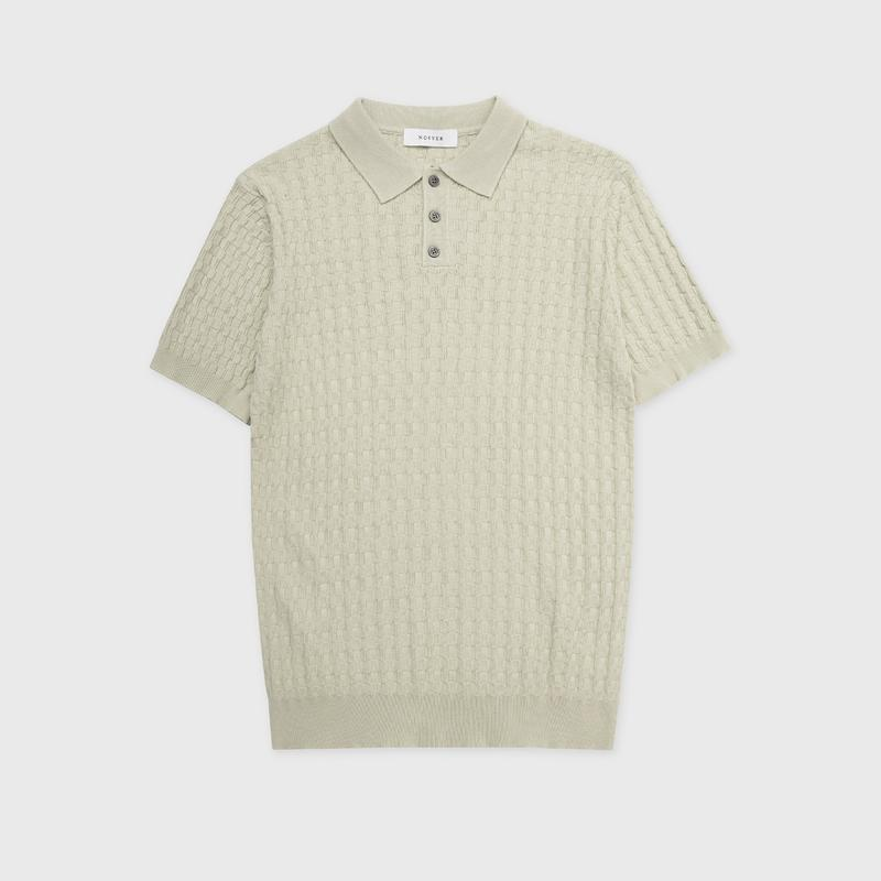 Thin Knit Polo Sweater