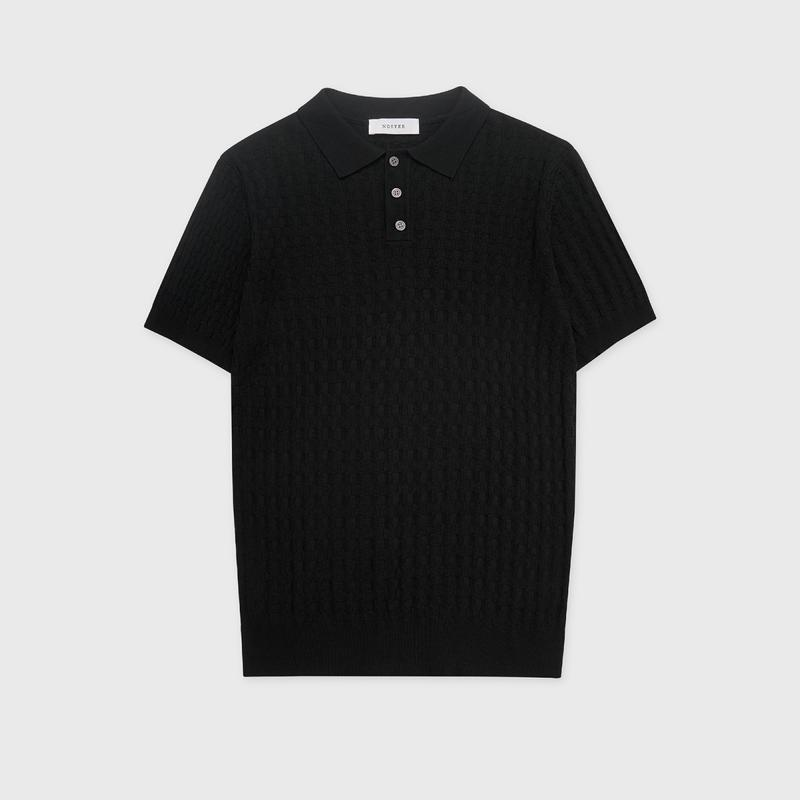 Thin Knit Polo Sweater