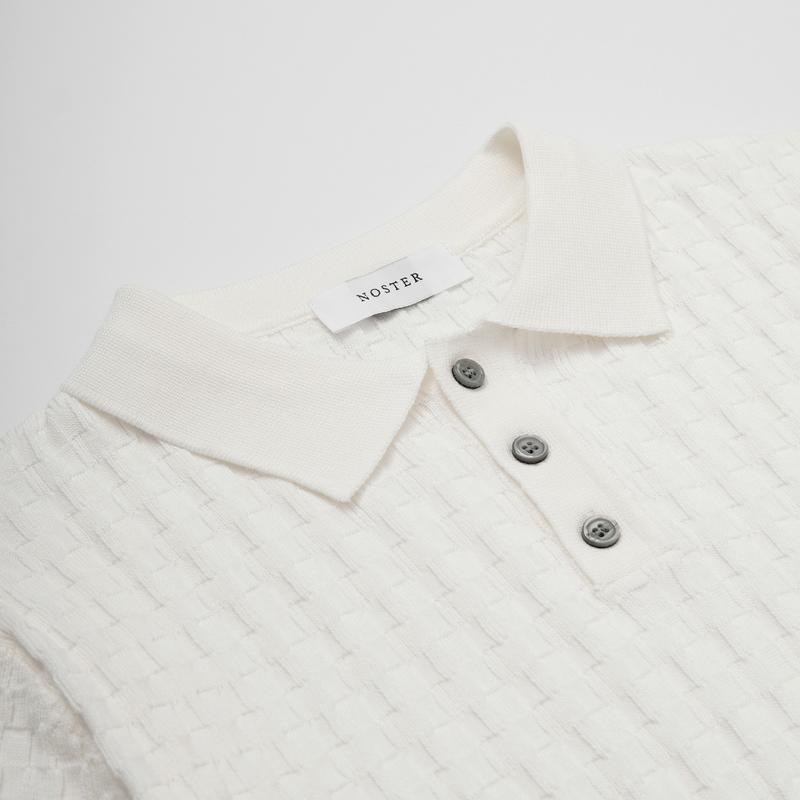 Thin Knit Polo Sweater