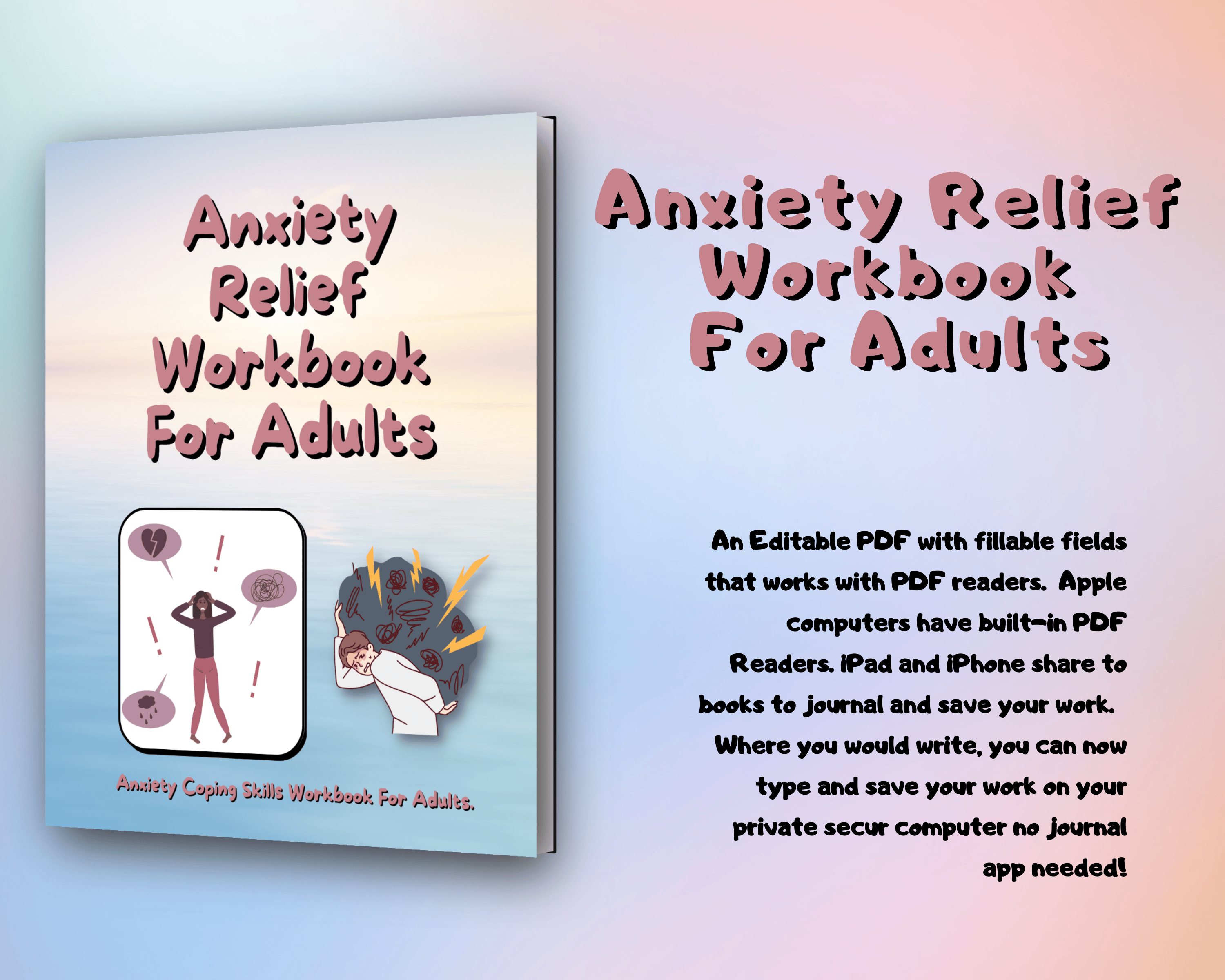Anxiety Relief Workbook For Adults - A Digital Guided Anxiety Journal ...