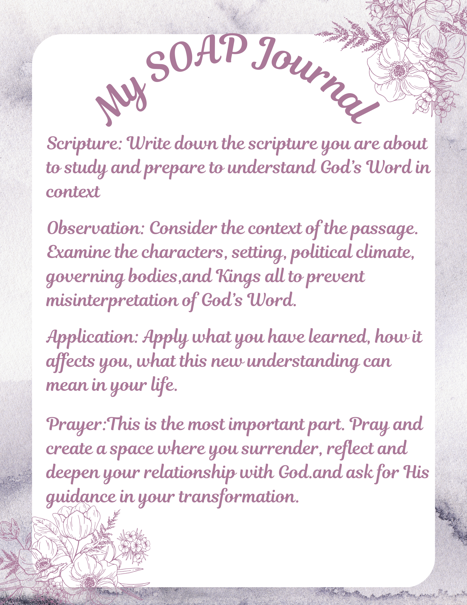 Free Printable SOAP Journal - Payhip