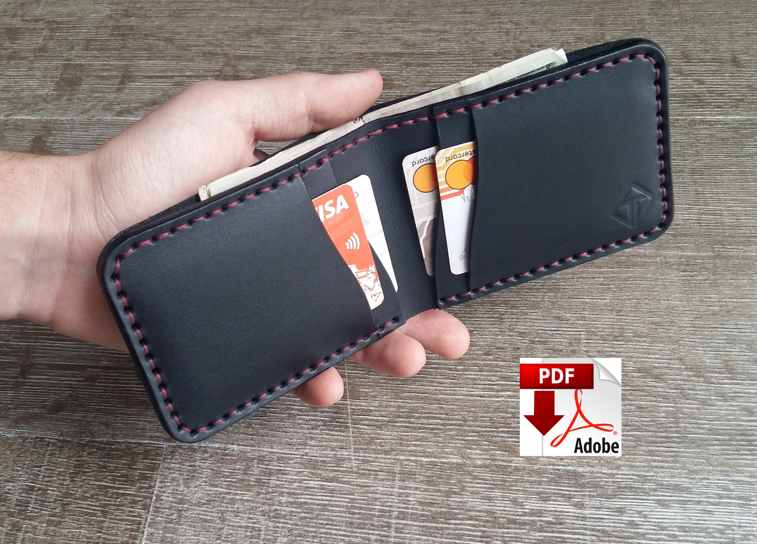 Bank Note Wallet Pattern Wallet Pattern, Leather Wallet PDF, Wallet Pattern PDF, Wallet pdf ...
