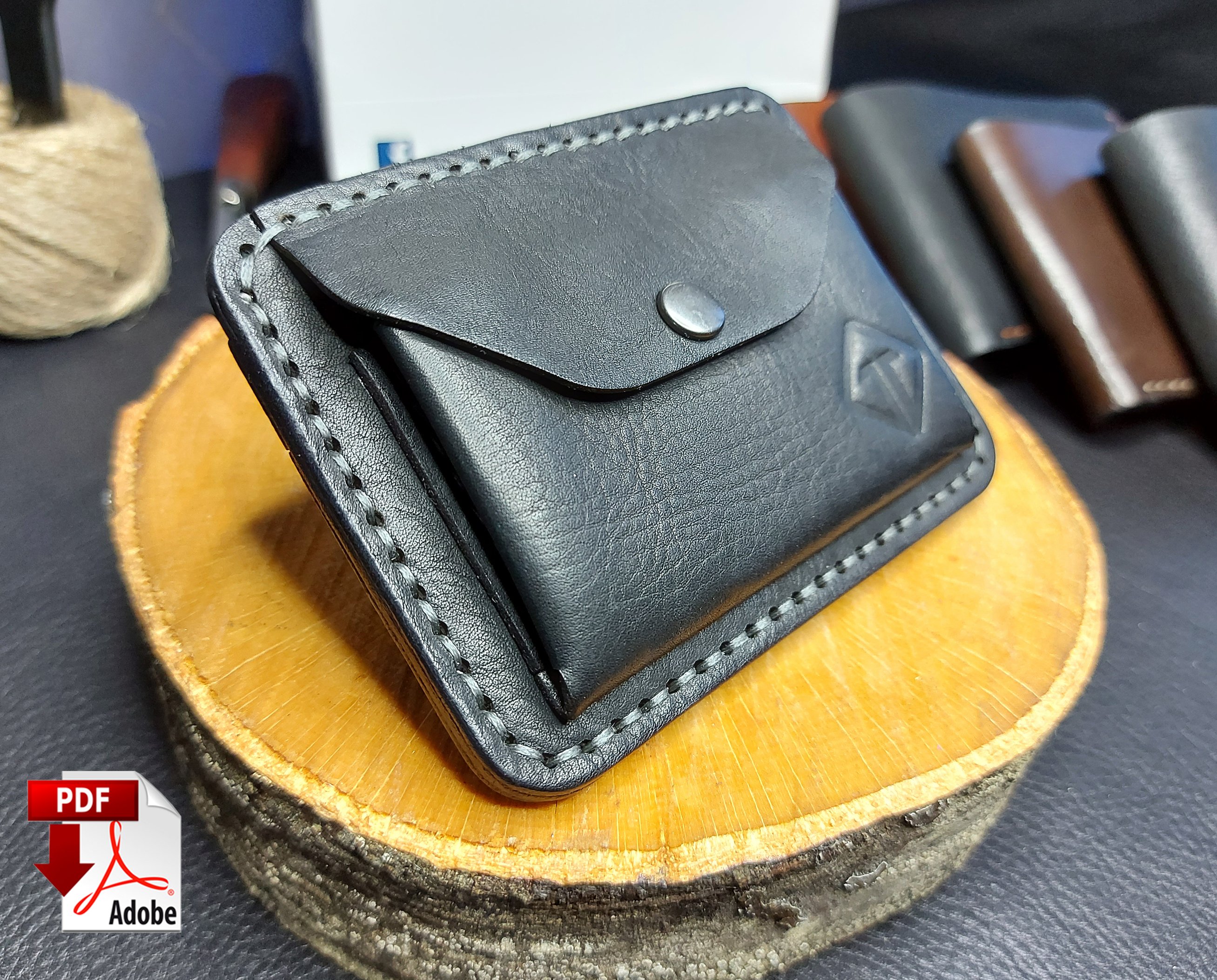 Flint Wallet Pattern Card Holder PDF Pattern, Leather Wallet PDF, Wallet Pattern, Wallet ...