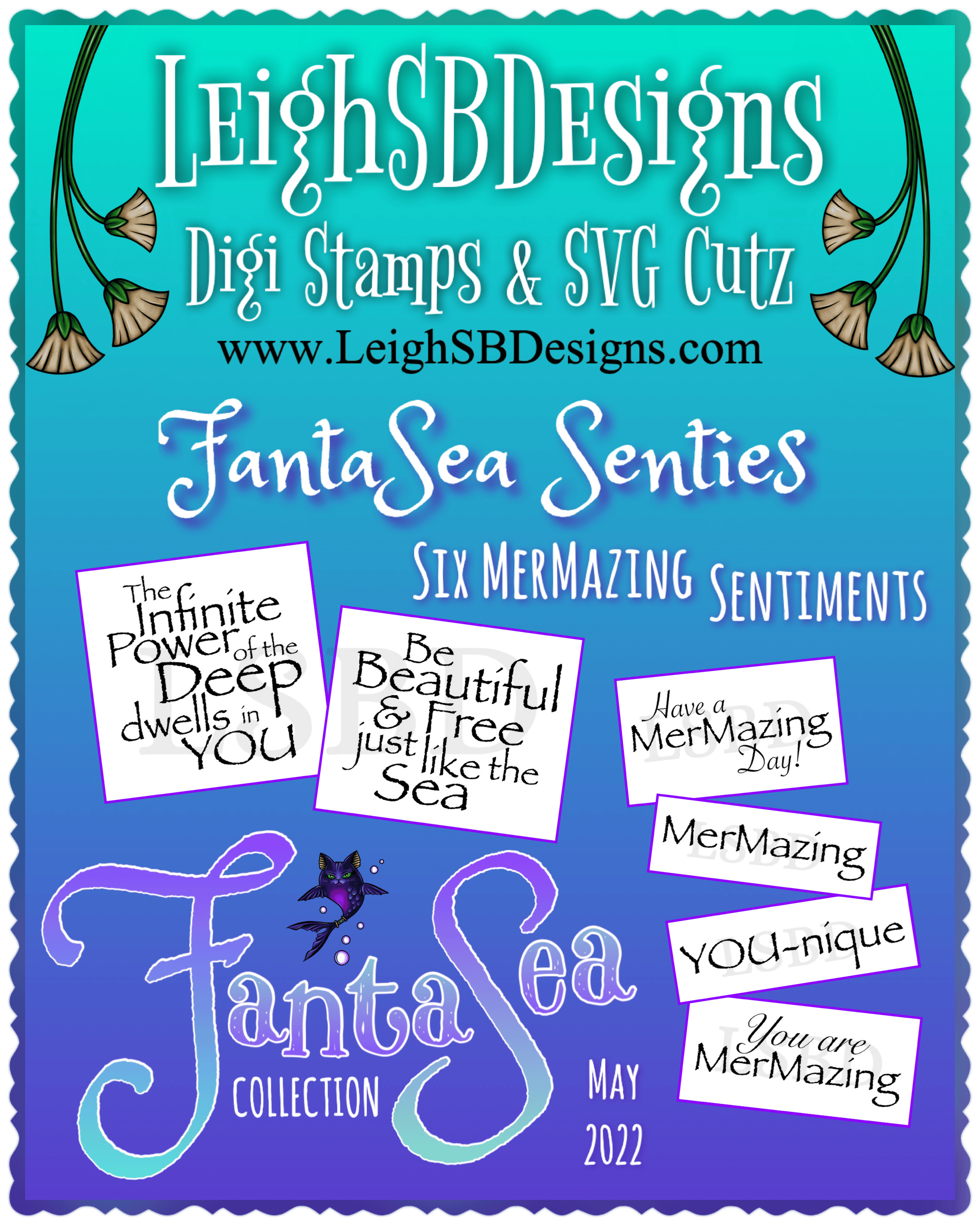FantaSea Senti set - FantaSea Digi Stamp & SVG Cutz MerMay 2022 ...