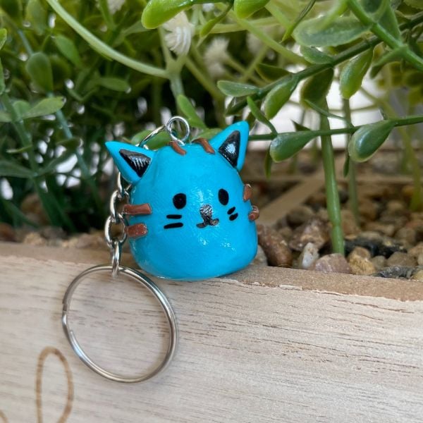 Blue Cat Keychain - Payhip