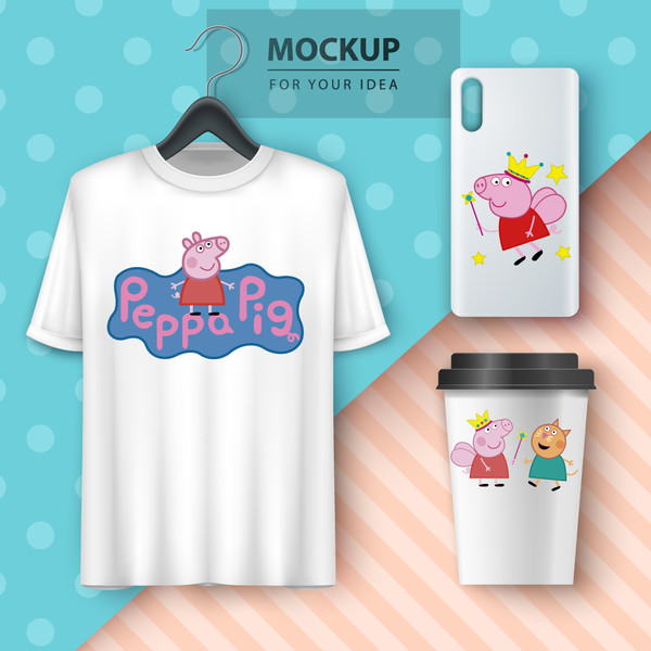 peppa pig svg cricut vector tshirt bundle