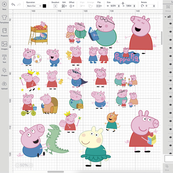 peppa pig svg cricut vector tshirt bundle