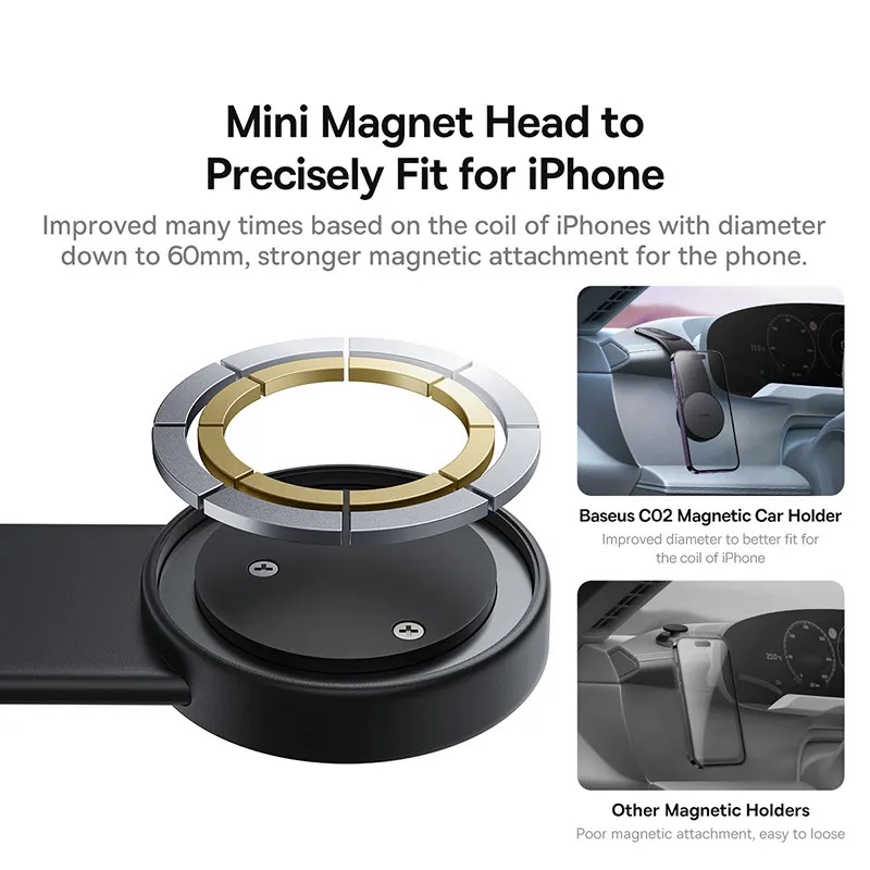 Baseus C02 Bendable Magnetic Car Phone Holder Flexible Mount