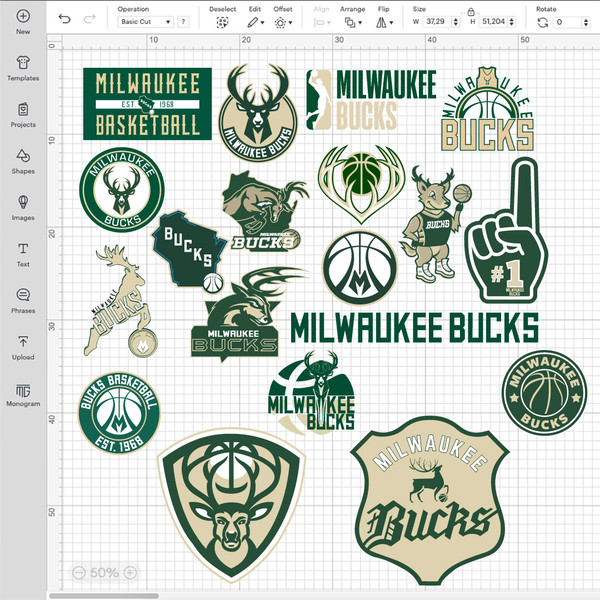 Milwaukee Bucks NBA Logo Basketball Buck head Team colors Green and cream Emblem Branding Wisconsin svg vector cricut