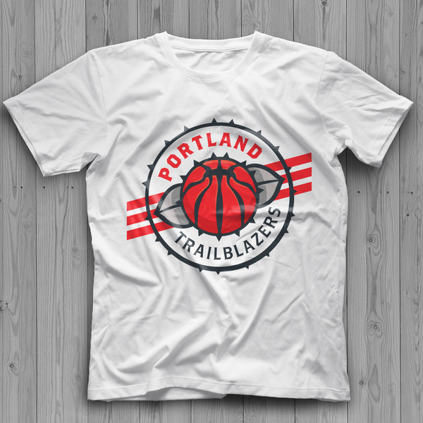 Portland Trail Blazers NBA Logo Basketball Pinwheel Team colors Red and black Emblem Branding Oregon rip city svg vector cricut