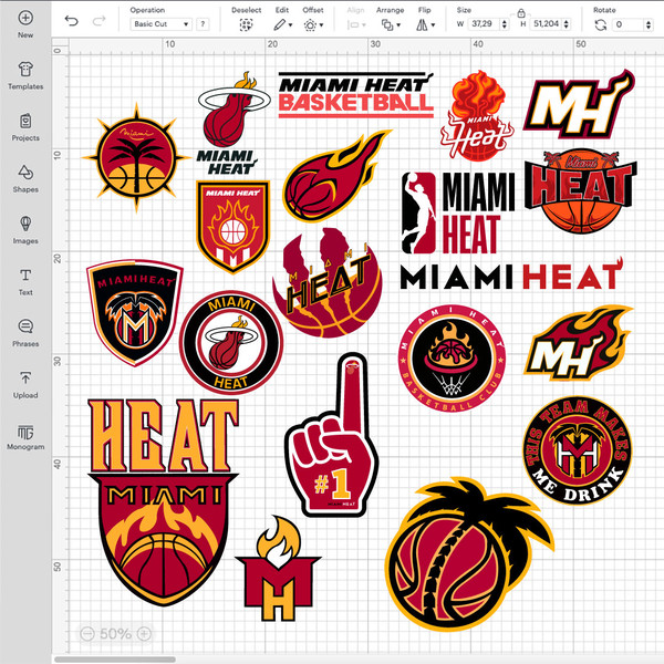 Miami Heat NBA Logo Basketball Flaming basketball Team colors Red and black Emblem Branding Miami svg vector cricut