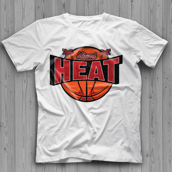 Miami Heat NBA Logo Basketball Flaming basketball Team colors Red and black Emblem Branding Miami svg vector cricut