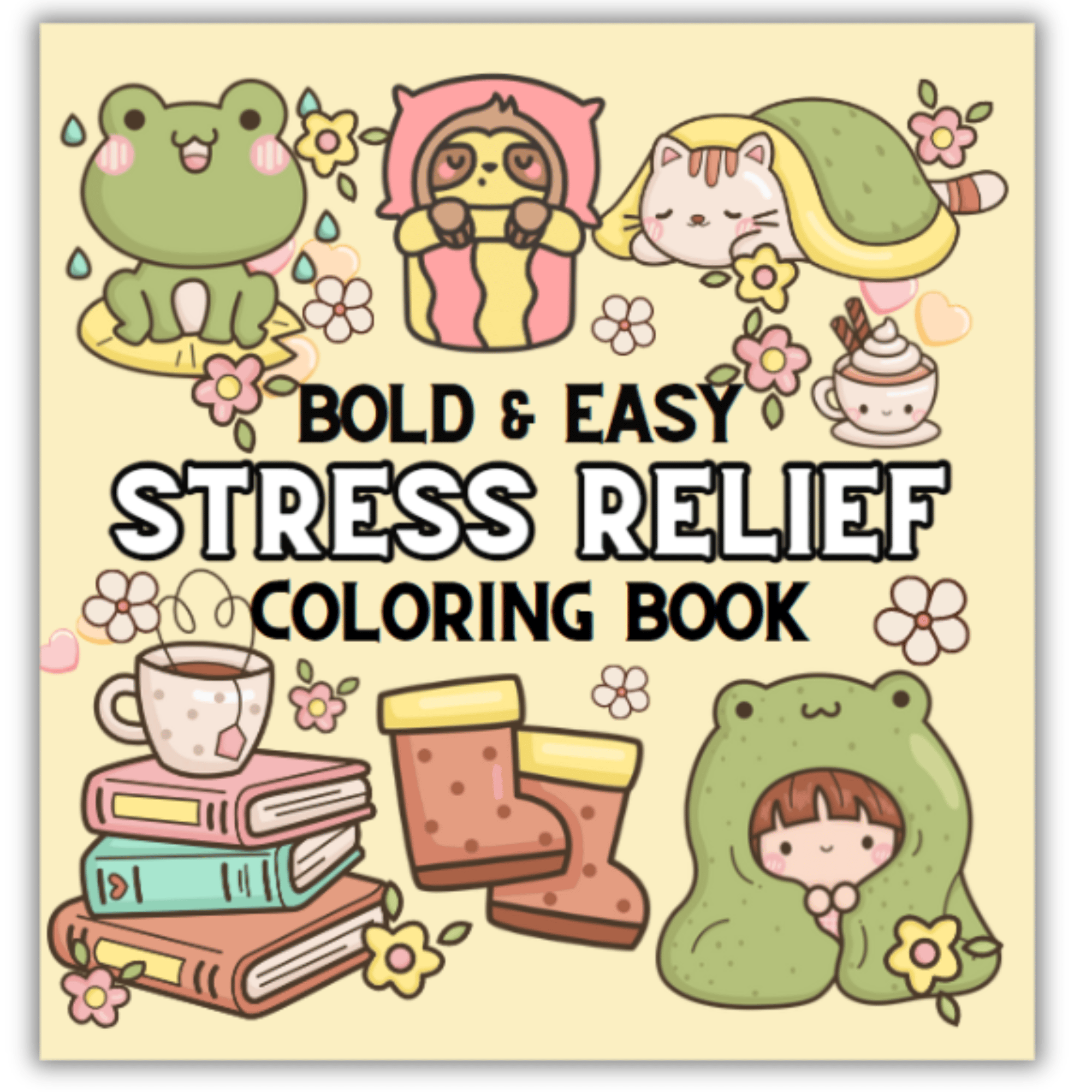Bold and Easy Stress Relief Printable Coloring Book - Payhip