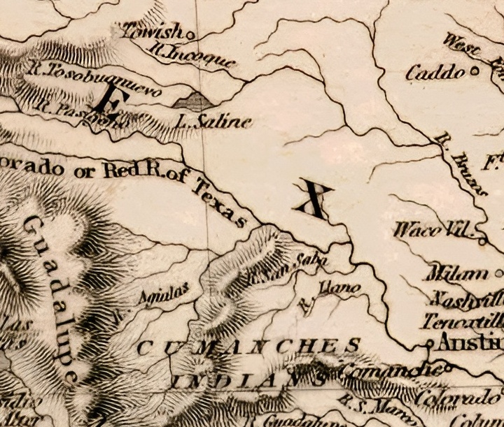 Map of Mexico, California, and Texas 1849