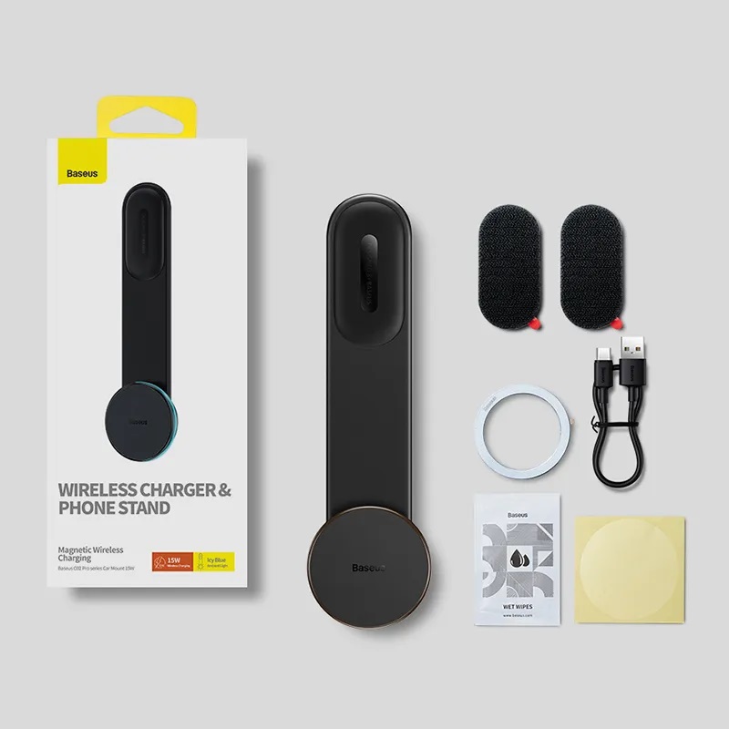Baseus C02 Pro Bendable Magnetic Car Phone Holder Wireless Charging