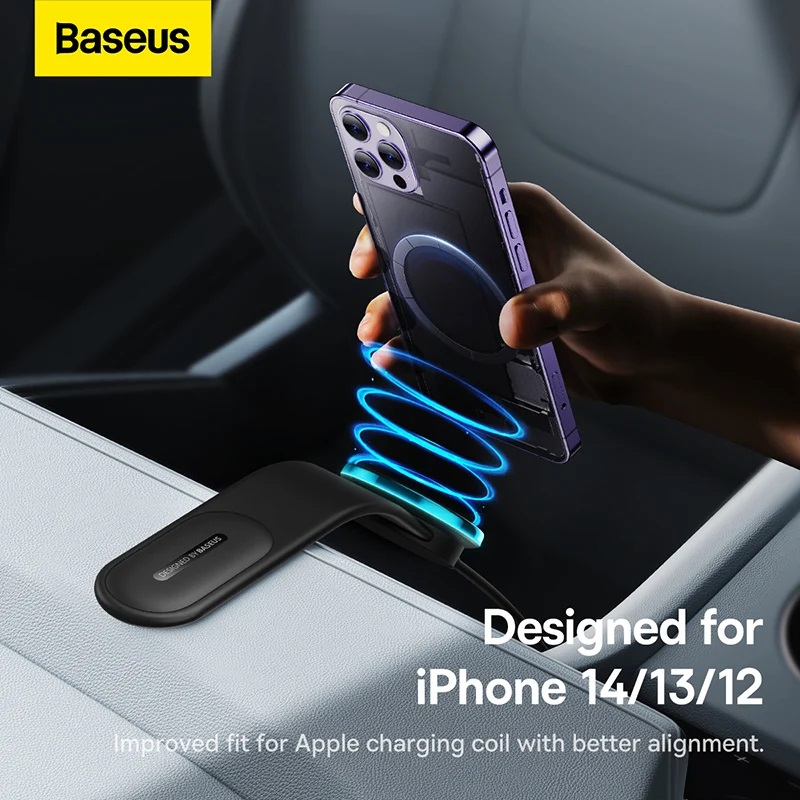 Baseus C02 Pro Bendable Magnetic Car Phone Holder Wireless Charging