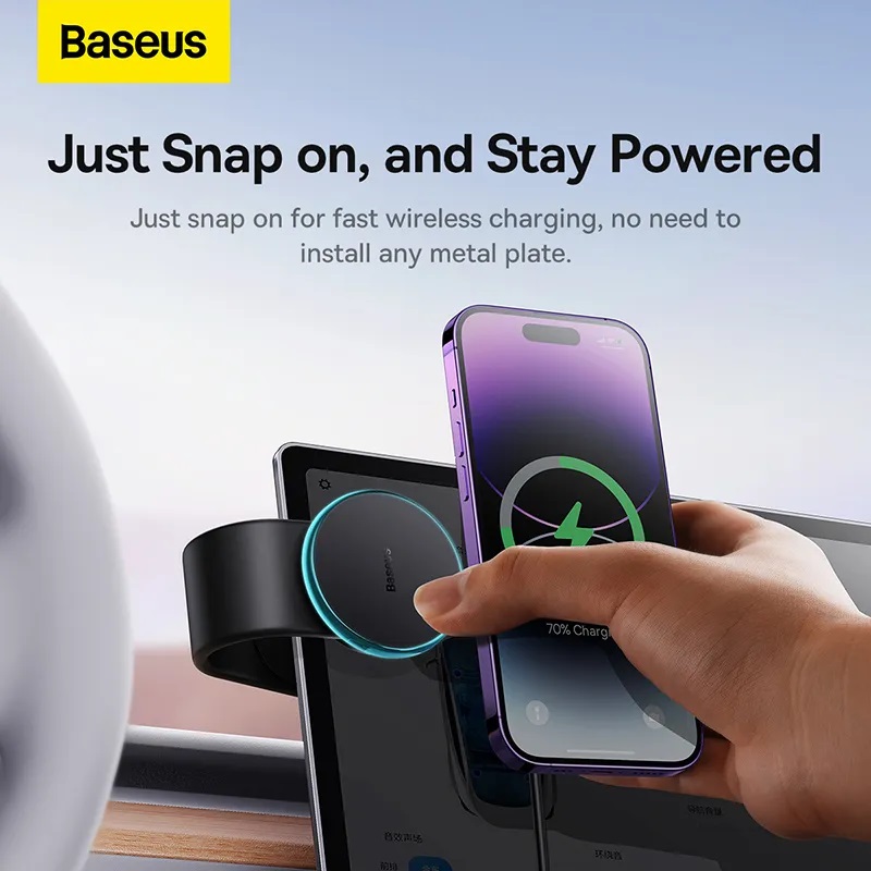 Baseus C02 Pro Bendable Magnetic Car Phone Holder Wireless Charging