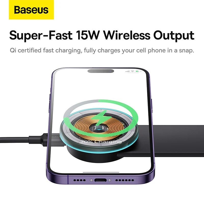 Baseus C02 Pro Bendable Magnetic Car Phone Holder Wireless Charging