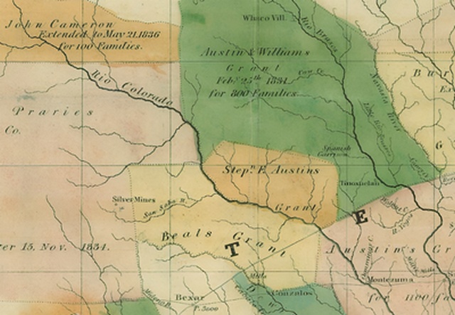 Map of Texas 1834