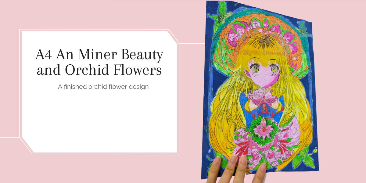 04 A finished orchid flower design