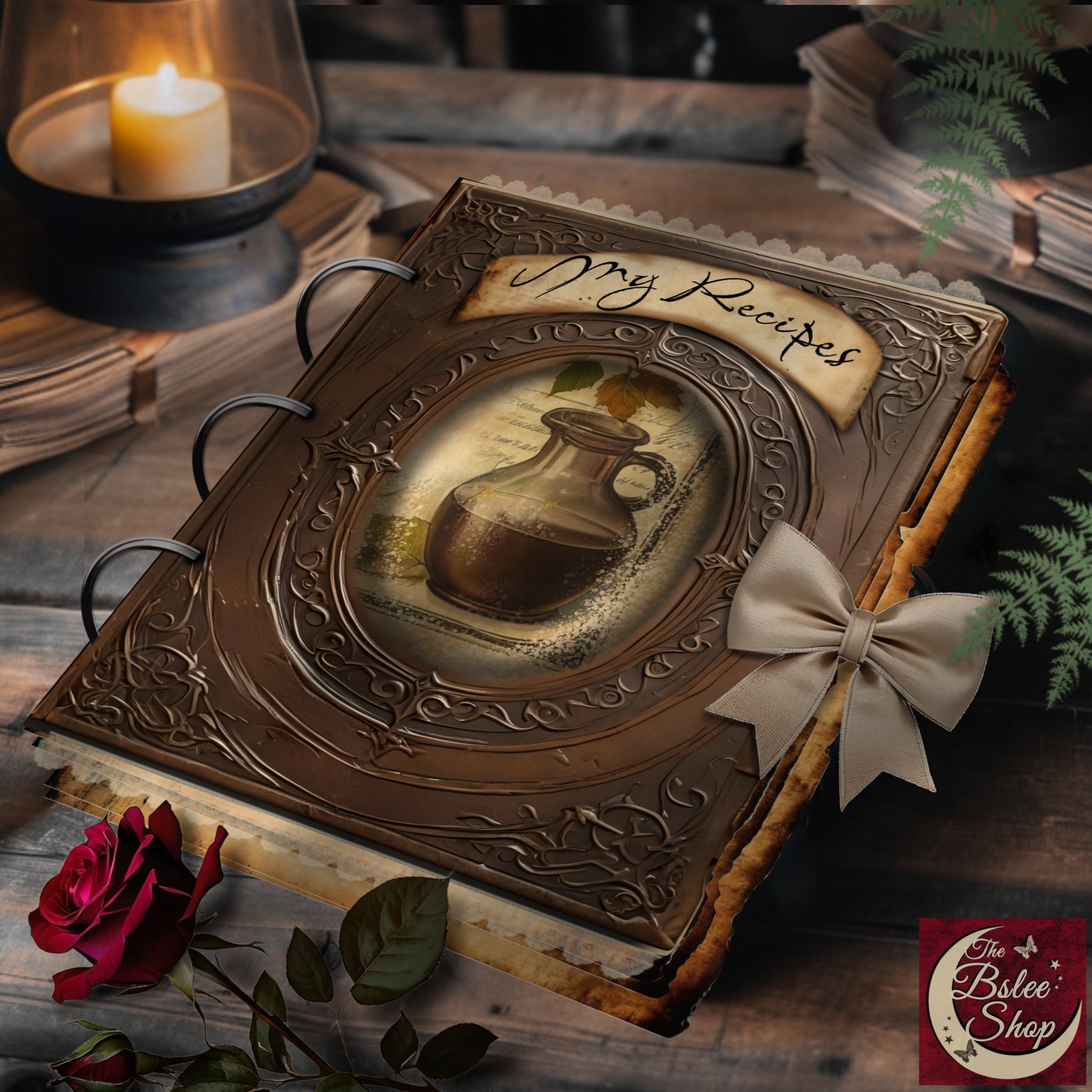 Rustic Recipe Pages Rustic Recipe Book, Antique Recipe Pages, DIY Medieval Cookbook ...