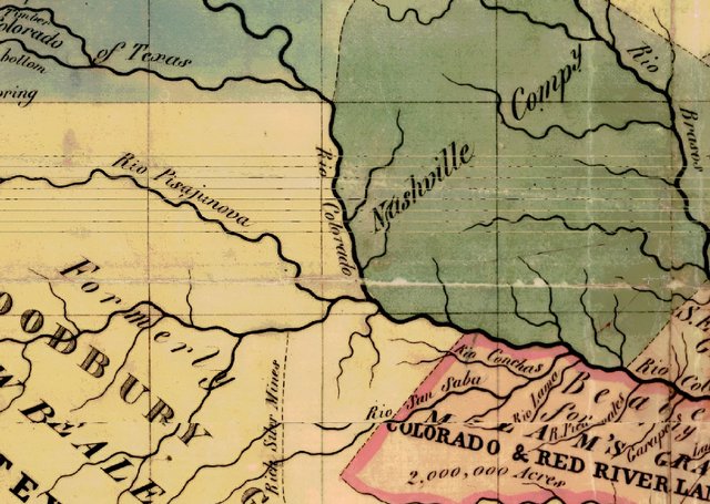 Map of Texas Showing the Grants in Possession of the Colorado and Red River Land Company 1832.j